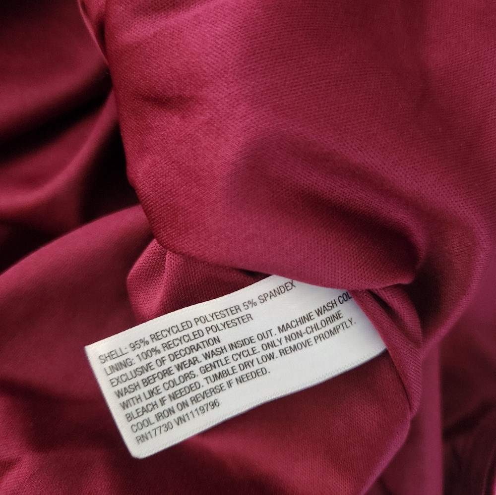 Cat&Jack Burgundy Velvet Starred Short Sleeve Dress w/pockets,Girl's 10/12, NWOT - Picture 6 of 9